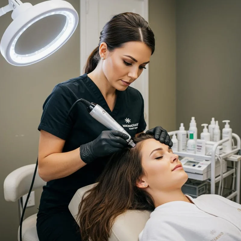 Microneedling for skin and hair